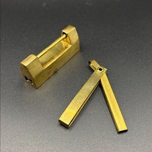 Vintage Chinese Brass Lock With Key